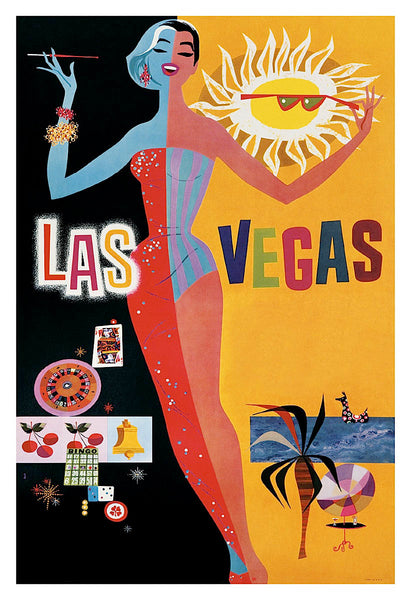  Las Vegas, Nevada, Established Date (Blue) (24x36 Giclee Fine  Art Print, Recycled Wood Frame, Silver): Posters & Prints