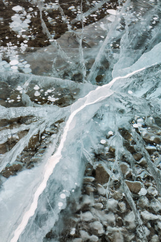 Spray Lakes Ice Abstract