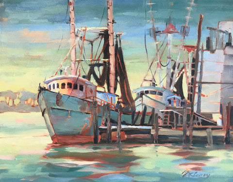 Biloxi Fishing Fleet Gulfport Mississippi 1990