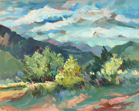 Pueblo Lands Plein Air New Mexico 1990