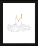 White and Gold Ballerina Dress (Framed)