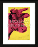 Cow, 1966 (yellow & pink) (Framed)