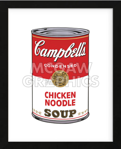 Campbell's Soup I:  Chicken Noodle, 1968 (Framed)