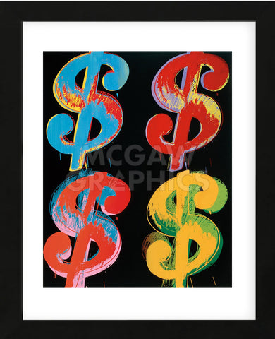 $4, 1982 (blue, red, orange, yellow) (Framed)