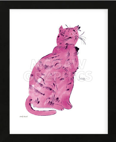 Cat From "25 Cats Named Sam and One Blue Pussy", c.1954 (Pink Sam) (Framed)