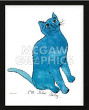 Cat From "25 Cats Named Sam and One Blue Pussy", c. 1954  (One Blue Pussy) (Framed)