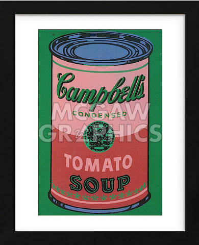 Colored Campbell's Soup Can, 1965 (red & green) (Framed)