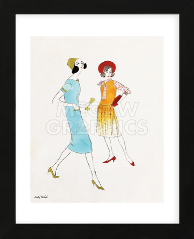 Untitled (Two Female Fashion Figures), c. 1960 (Framed)