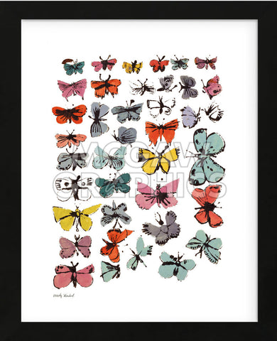 Butterflies, 1955  (many/varied colors) (Framed)