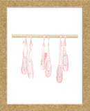 Pink Ballerina Slippers (3 PAIRS) (Framed)