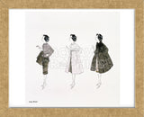 Untitled (Three Female Fashion Figures), c. 1959 (Framed)