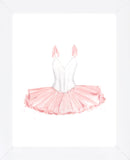 Pink and White Ballerina Dress (Framed)