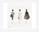 Untitled (Three Female Fashion Figures), c. 1959 (Framed)