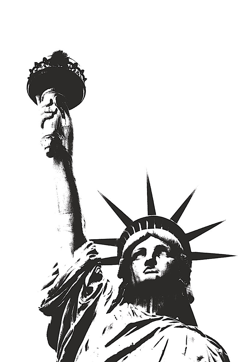 statue of liberty head outline