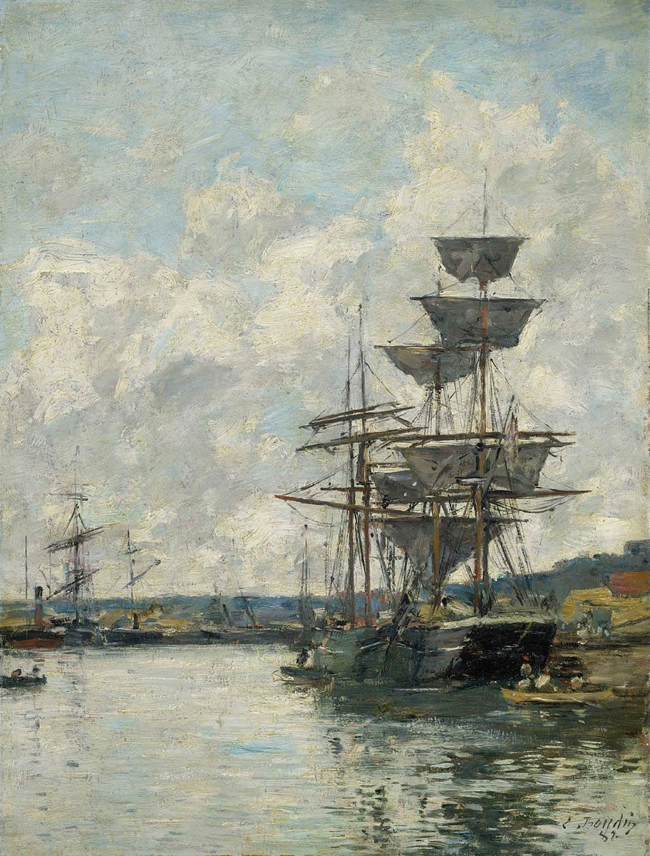 Eugene Louis Boudin,The Large Ship,large wall hot art,framed wall art,canvas wall art,large canvas,M5661