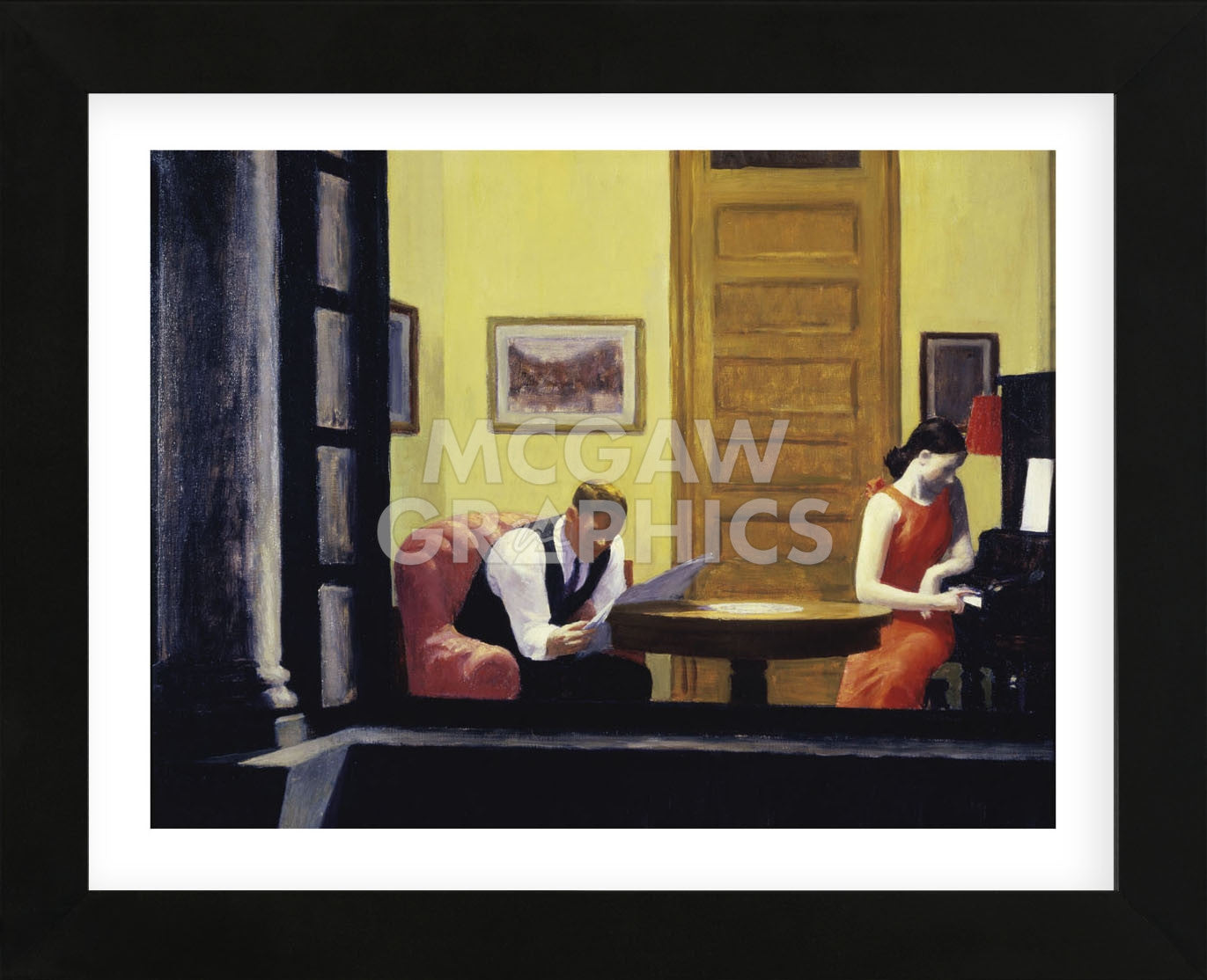 OverstockArt Eh1934-Fr-Tp20A20X24 Hopper Room in New York with retailer Vintage Creed Fra