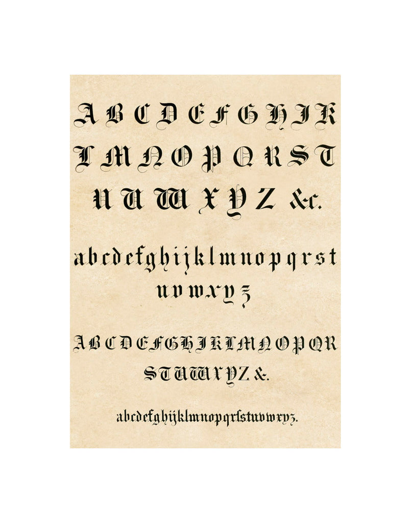 old english font letters