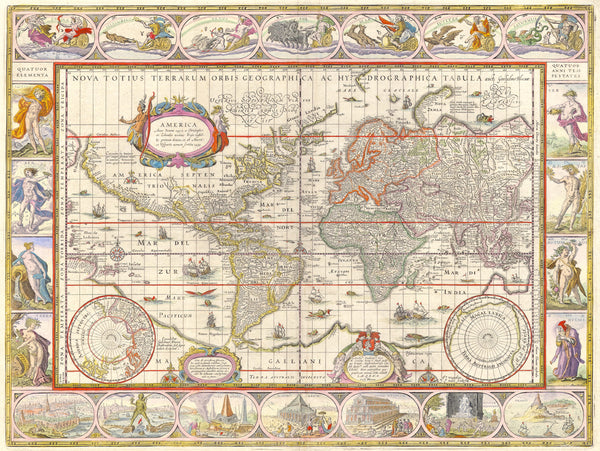 Blaeu - World Map | McGaw Graphics