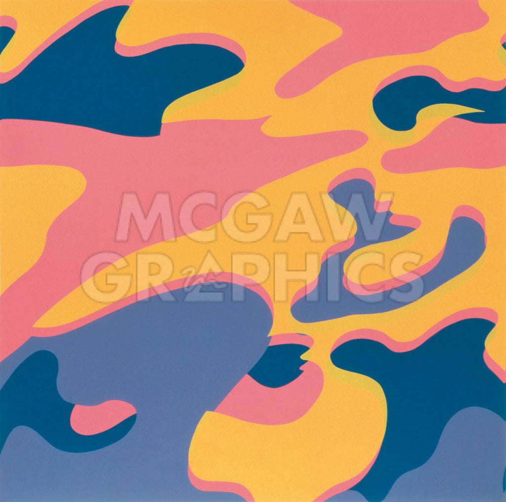 Purple Pink Yellow Camouflage Vector Pattern